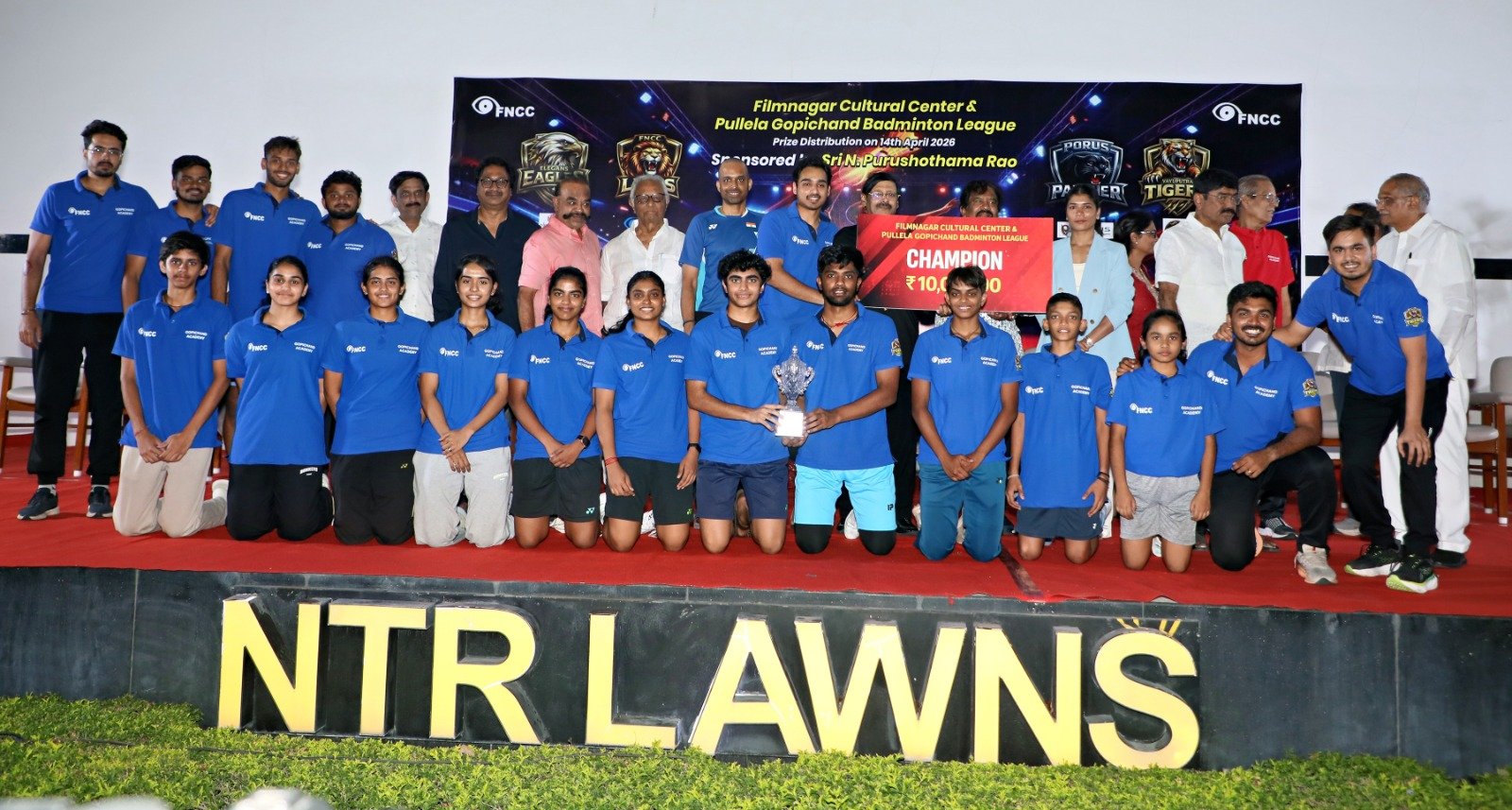 Pullela Gopichand
Badminton League
Award Ceremony
Sports Event
Badminton India
Winners Felicitation
Indian Badminton
Sports Awards
Youth Sports
Badminton Championship