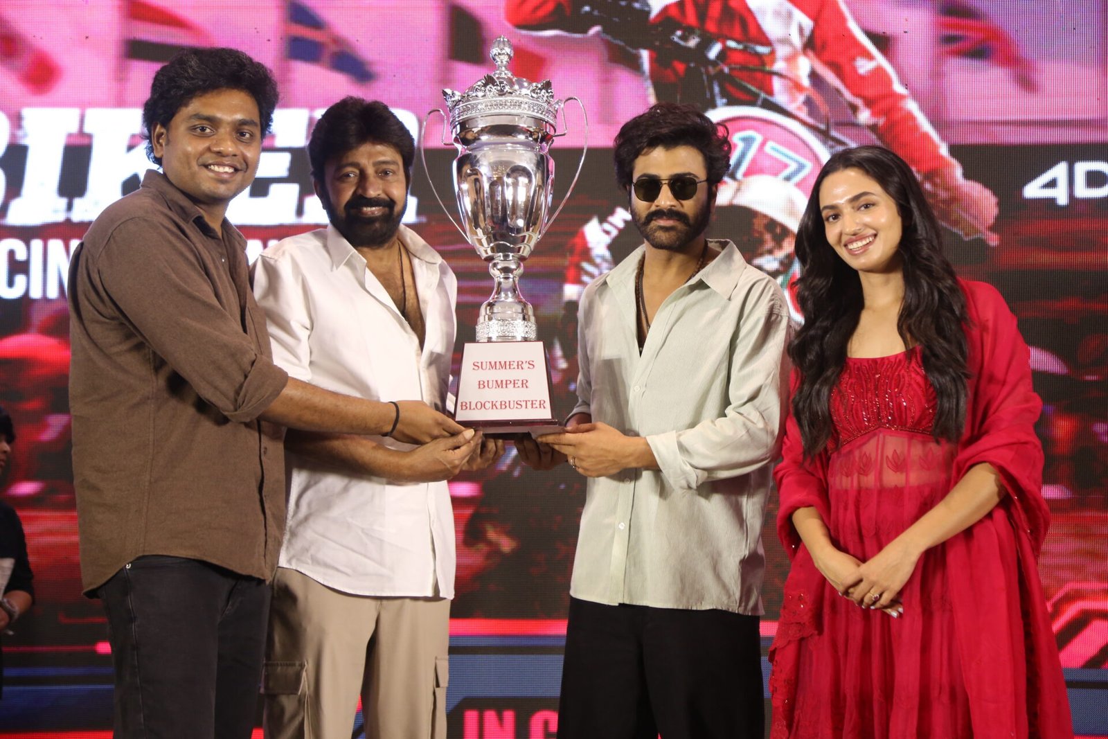 actor sharvanand, actress malavika nair , bykermovie , jeevitharajashekar , bykerlovestory , father and son story ,